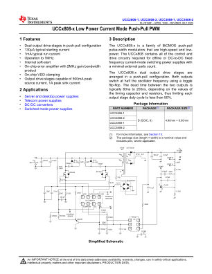 UCC3808-2 datasheet cover page