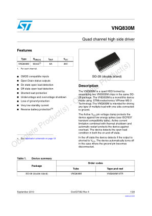 VNQ830M datasheet cover page