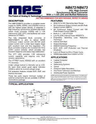 NB672 datasheet cover page