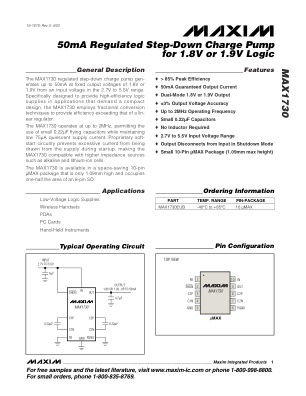 MAX1730 datasheet cover page