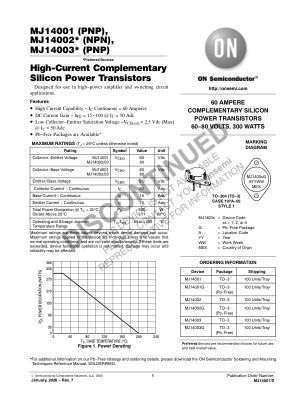 MJ14001 数据手册首页