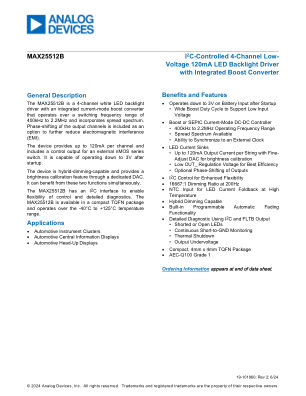 MAX25512B 数据手册首页