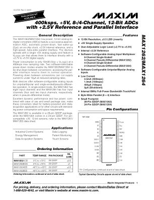 MAX1262-MAX1264 数据手册首页