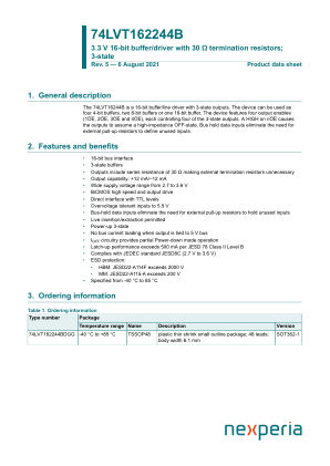 74LVT162244BDGG118 datasheet cover page
