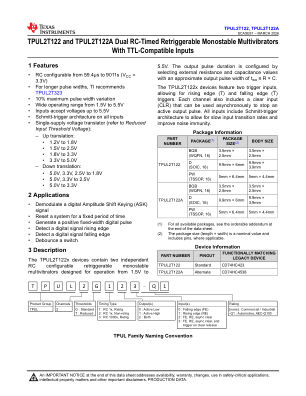 TPUL2T122A 数据手册首页