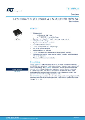 ST1480US 数据手册首页