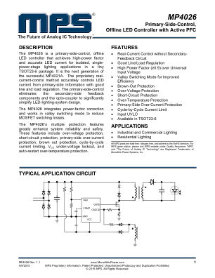 MP4026 datasheet cover page