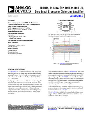 ADA4500-2 datasheet cover page