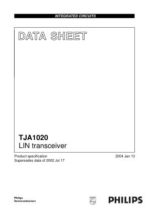TJA1020 数据手册首页