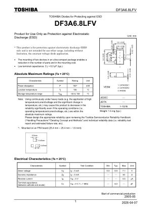 DF3A6.8LFV datasheet cover page