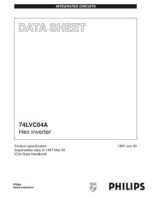 74LVC04AD datasheet cover page