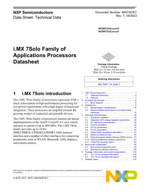 IMX7SCEC 数据手册首页