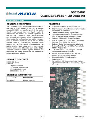 DS3254DK datasheet cover page