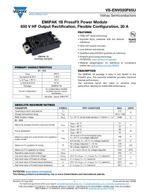 VS-ENV020F65U 数据手册首页