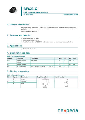 BF623-QX datasheet cover page