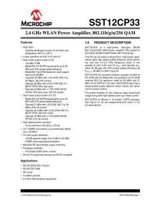 SST12CP33-QUCE 数据手册首页