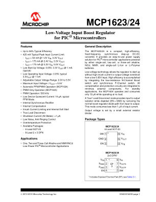 MCP1623T-I 数据手册首页