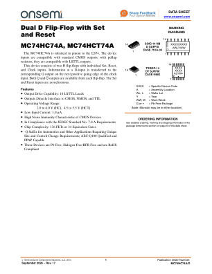 MC74HC74A 数据手册首页