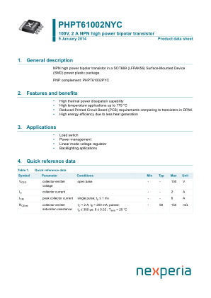PHPT61002NYCX datasheet cover page