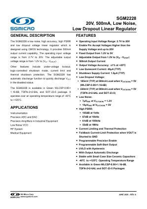 SGM2228-BRIEF 数据手册首页