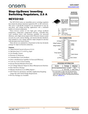 NCV33163 数据手册首页