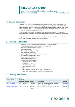 74LVC1G58GW-Q100H datasheet cover page