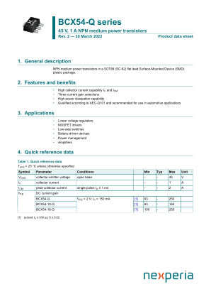 BCX54-16-QX datasheet cover page