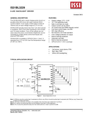 IS31BL3229-QFLS2-TR datasheet cover page