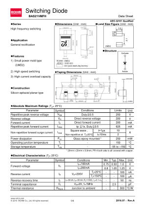 BAS21VMFH datasheet cover page