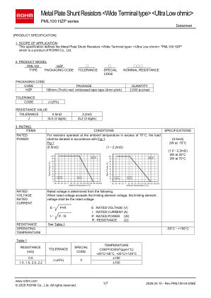 PML100HZPJV2L2 数据手册首页