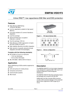 EMIF06-VID01F2 数据手册首页