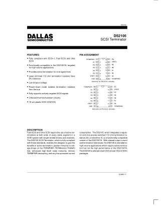 DS2105 datasheet cover page