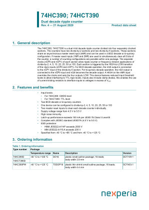 74HC390D datasheet cover page