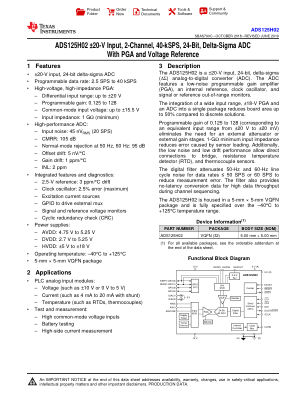 ADS125H02 数据手册首页