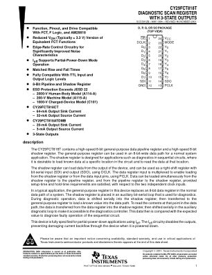 CY29FCT818T-MIL datasheet cover page