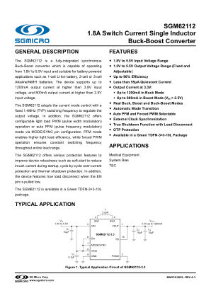 SGM62112 datasheet cover page