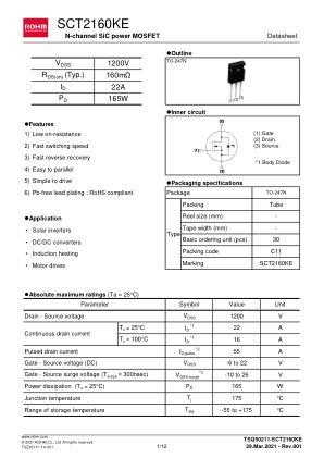 SCT2160KE 数据手册首页