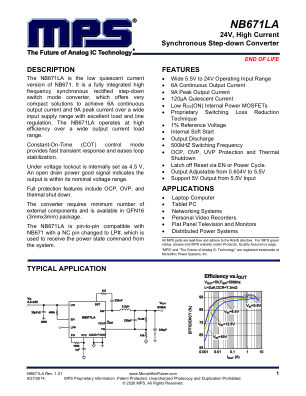 NB671LA datasheet cover page