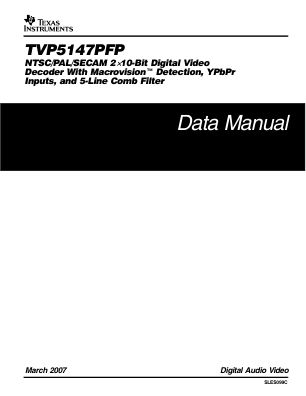 TVP5147 数据手册首页
