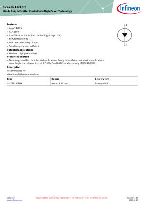 IDC73D120T8H datasheet cover page