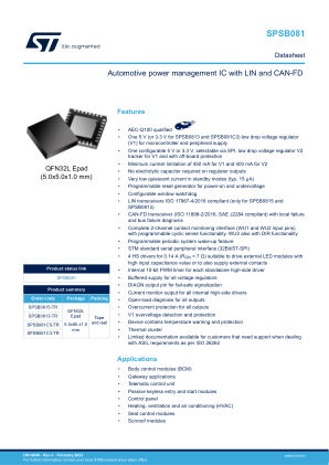 SPSB081 datasheet cover page