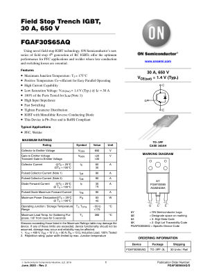FGAF30S65AQ datasheet cover page