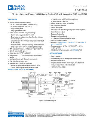 AD4129-8 datasheet cover page
