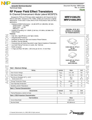 MRF21030 数据手册首页