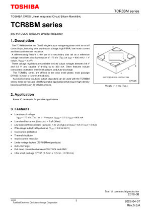 TCR8BM115A datasheet cover page