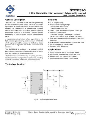 SYCS235-3 数据手册首页