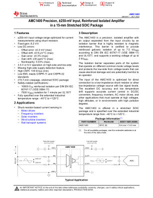 AMC1400 datasheet cover page