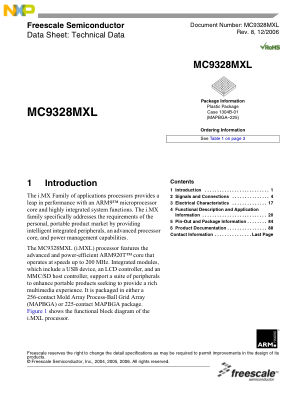 MC9328MXL datasheet cover page