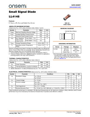LL4148 datasheet cover page