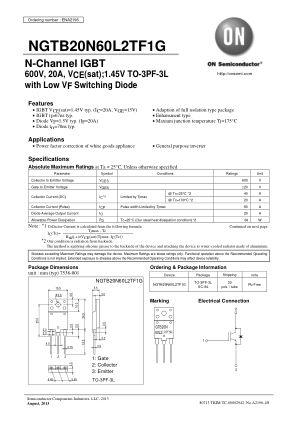 NGTB20N60L2TF1G 数据手册首页